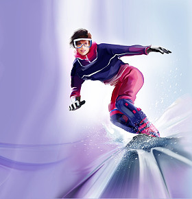 美丽的女滑雪者图片