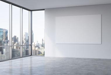 在一座摩天大楼的办公室