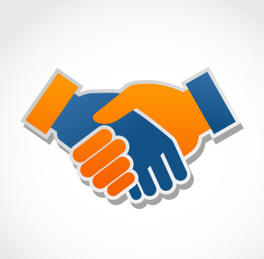 握手抽象矢量圖