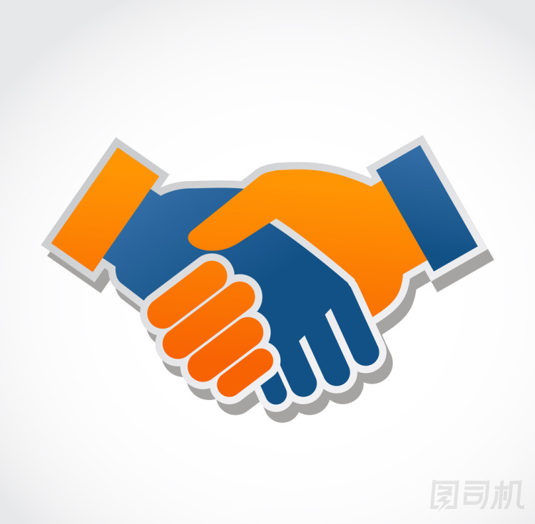 握手抽象矢量圖