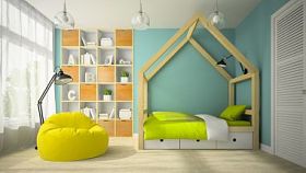 内部的现代设计原房 3d 渲染