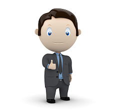 超级 ！社会的 3d 人物： 商人大手指弹了。新的不断增长的表现力的独特多用途图像集合