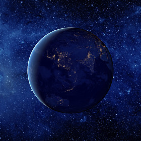 行星地球从空间。此图像的一些元素提供