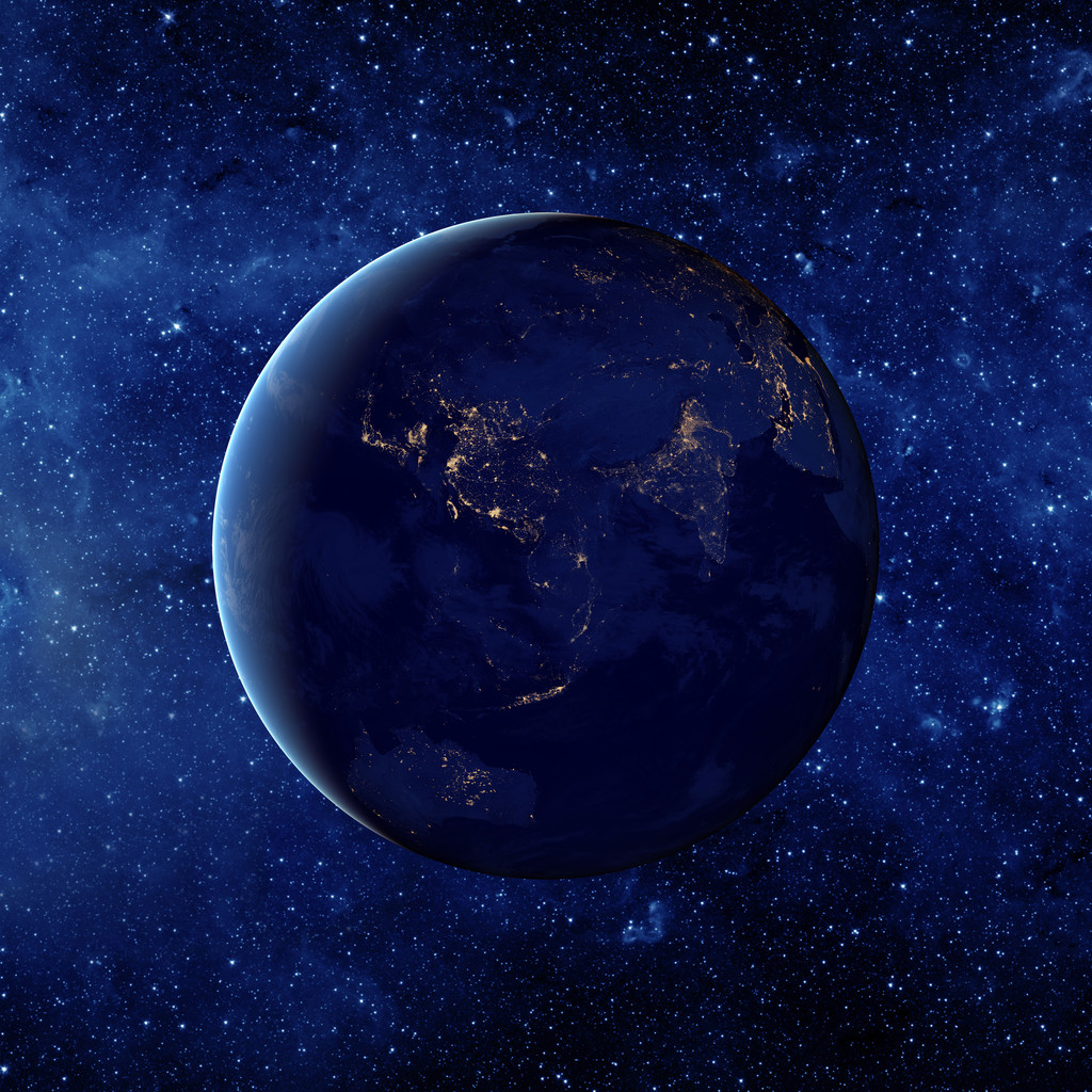 行星地球从空间。此图像的一些元素提供