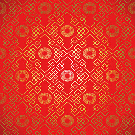 红金无缝几何中国模式图片