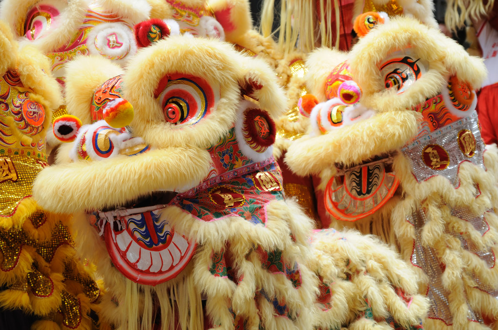 中国舞狮子头图片