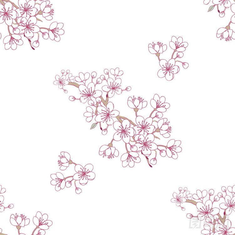 無(wú)縫模式櫻花圖片