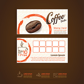 咖啡豆矢量模板