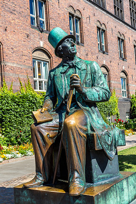 The statue of Hans Christian Andersen in Copenhagen