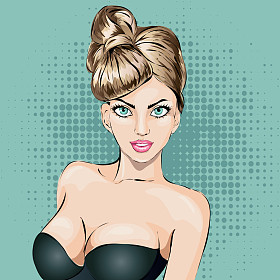 炙手可热的娃娃脸性感女人肖像