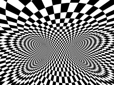 抽象的錯(cuò)覺(jué)。黑色和白色圖片
