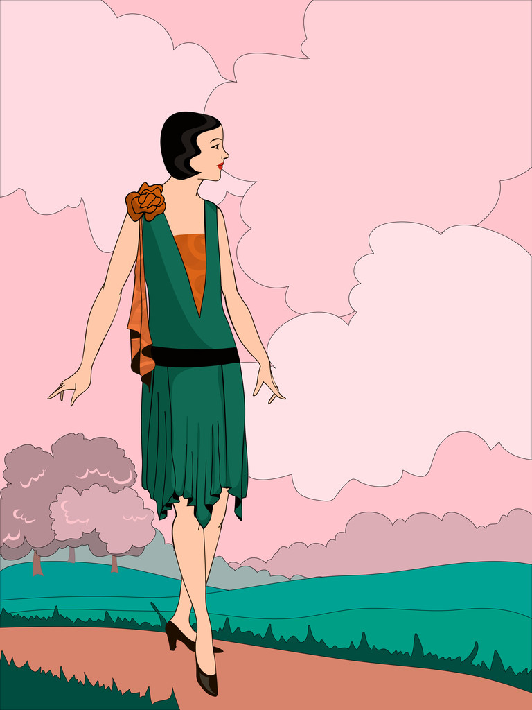 穿着风格的二十多岁的女人