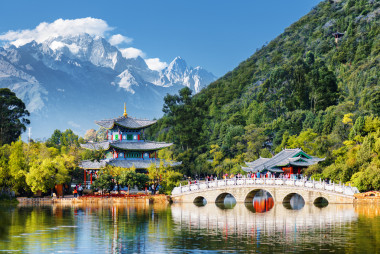 中國麗江玉龍雪山風景