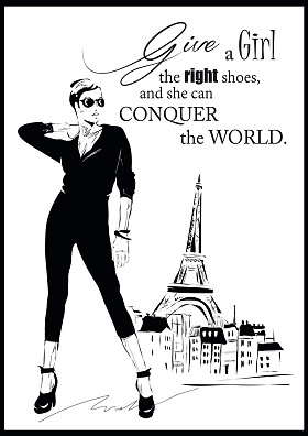 与现代的女孩穿着时尚报价