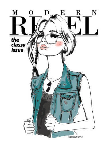 新潮眼鏡的女孩圖片