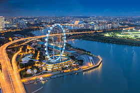 美丽的新加坡城市天际线图片