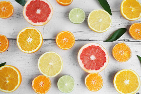 新鲜柑橘类水果图片