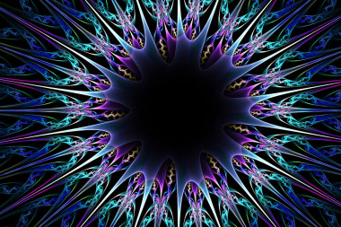 抽象的分形幻想藍(lán)色圖案和形狀