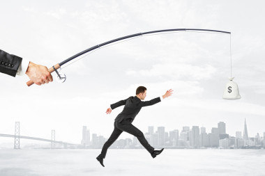 商人追求利潤的概念運(yùn)行一袋錢