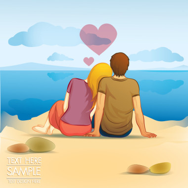 幾個(gè)情人浪漫矢量照片