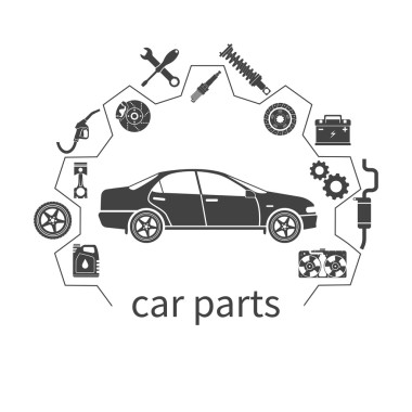 汽車零件。汽車維修備件