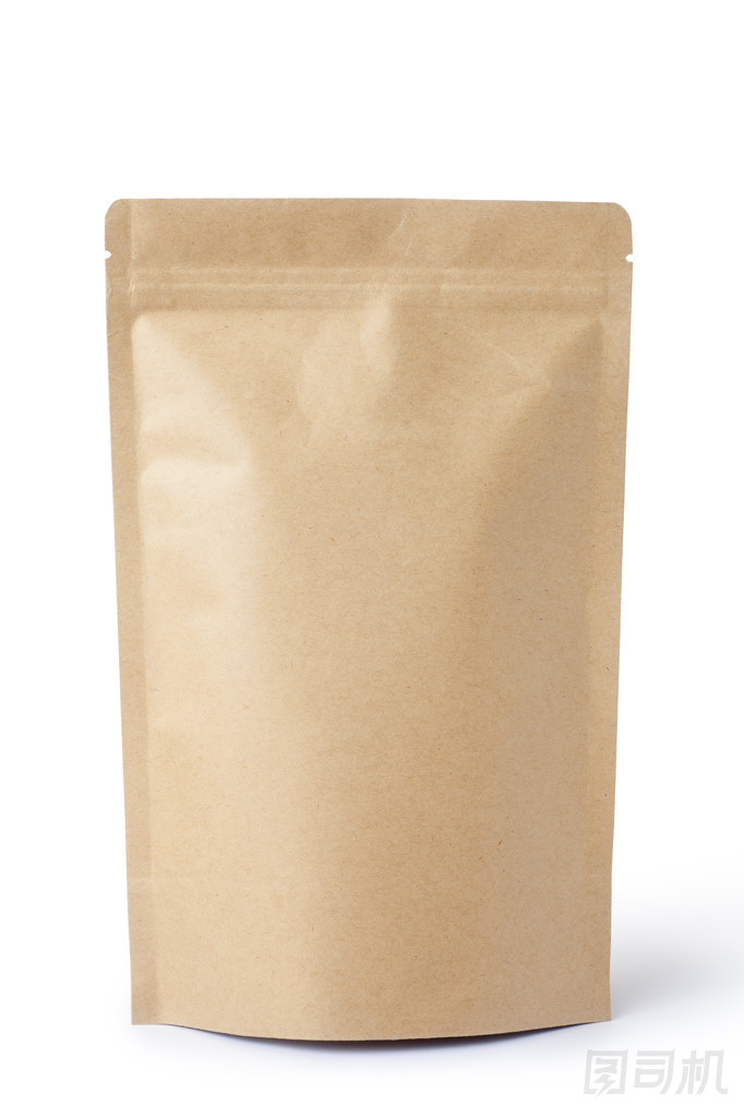 棕色的紙制食品袋包裝照片