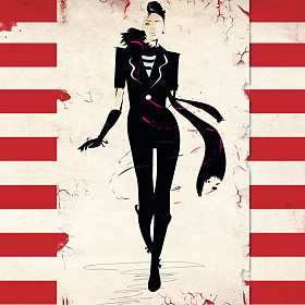 现代少女 grunge 背景