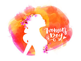 贺卡设计为妇女节庆祝活动的