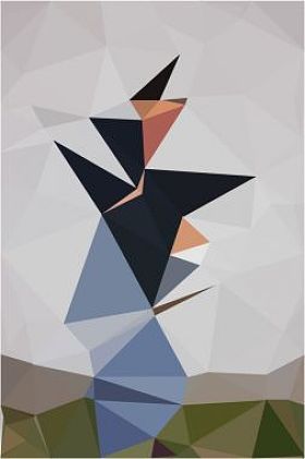 照片多边形抽象背景