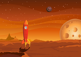 飞船在火星景