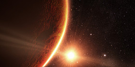 从空间在金星上看到的日出照片