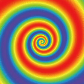 线径向洗脑彩虹