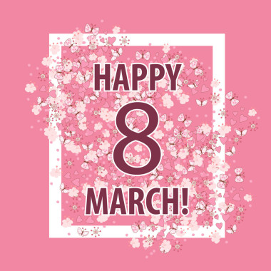 与 3 月 8 日-妇女日设计贺卡矢量怡乐思