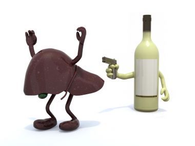 葡萄酒瓶用胳膊揮舞著人類生命的槍