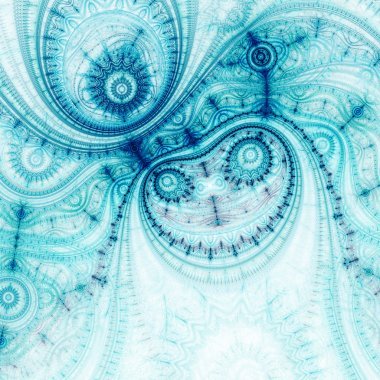 抽象的分形发条，数字为图形创意设计图稿