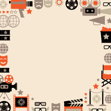 裝飾的電影模板.圖片