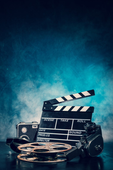 復古電影生產(chǎn)配件靜物圖片