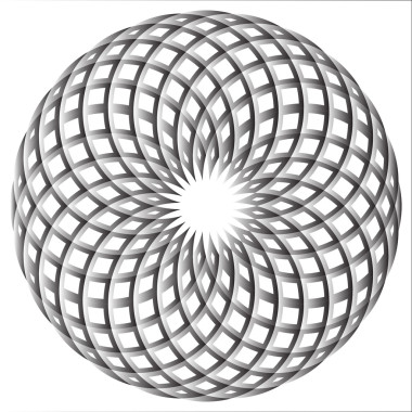 单色而优雅的模式。黑色和白色几何圆形图案