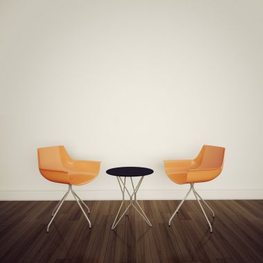 最小的現(xiàn)代室內(nèi)與壁爐兩個椅子