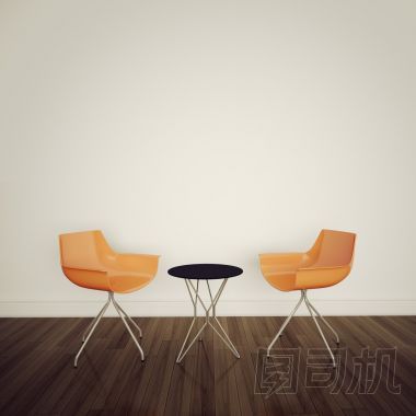 最小的現(xiàn)代室內(nèi)與壁爐兩個(gè)椅子