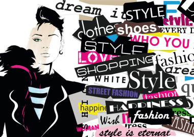 素描風格的時尚女孩