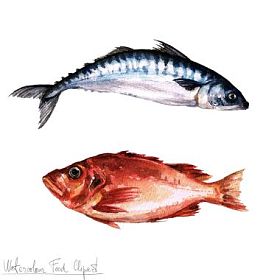 Clip art watercolor food