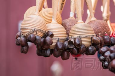 幾個非洲葫蘆撥浪鼓樂器
