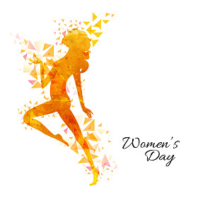 年轻女孩为妇女节庆祝活动的