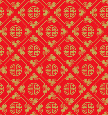 紅色和金色的中國模式矢量圖片