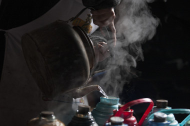 中國成都崇州老茶館.