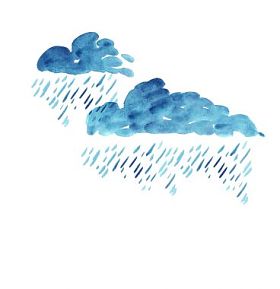 雨云水彩手绘油漆雨
