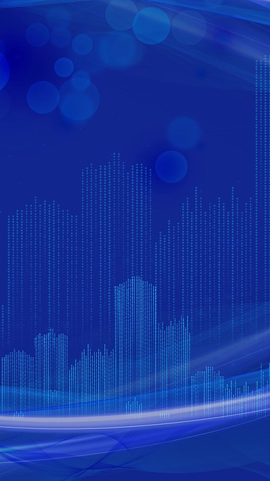 城市城市建筑蓝色科技感线条