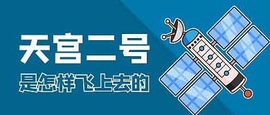 天宫空间站蓝色商务风公众号首图
