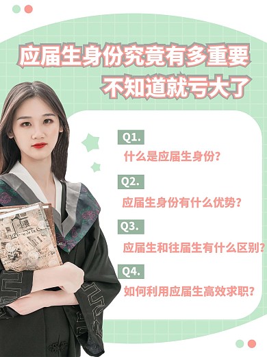 应届生的烦恼身份重要性绿色简约小红书封面